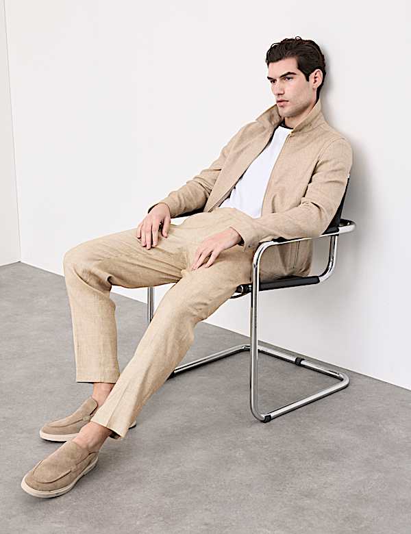 Performance Linen Blend Trousers - BG