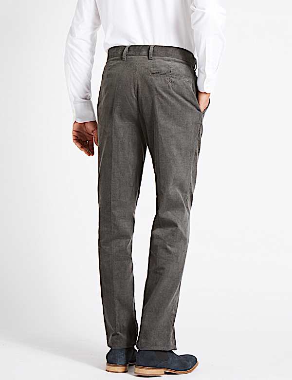 Regular Fit Pure Cotton Corduroy Trousers