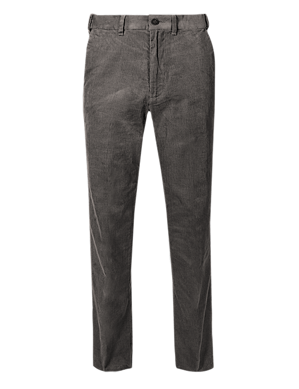 Regular Fit Pure Cotton Corduroy Trousers
