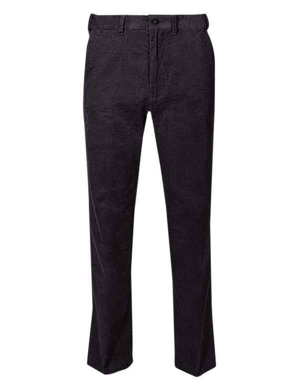Regular Fit Pure Cotton Corduroy Trousers