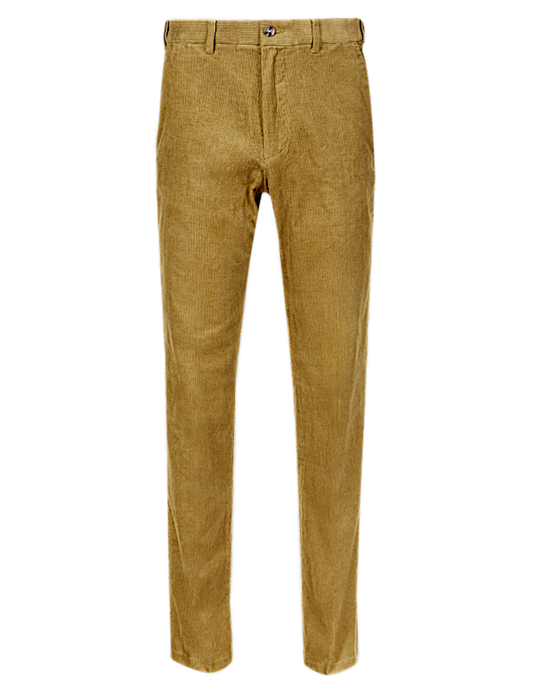 Regular Fit Pure Cotton Corduroy Trousers