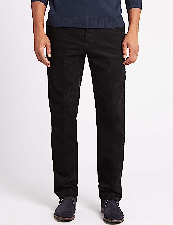 Regular Fit Pure Cotton Corduroy Trousers