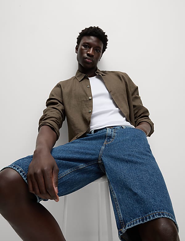 Regular Fit Pure Linen Shirt - MX