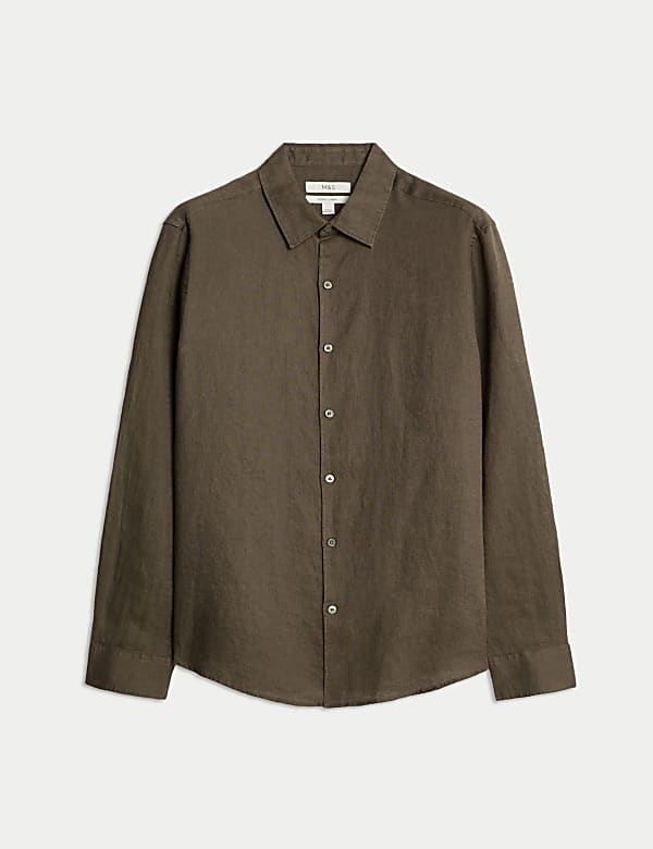 Regular Fit Pure Linen Shirt - MX