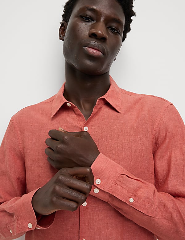 Regular Fit Pure Linen Shirt