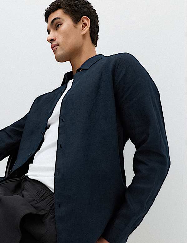 Regular Fit Pure Linen Shirt