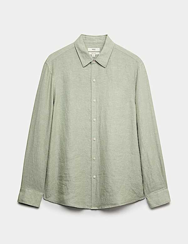 Regular Fit Pure Linen Shirt - US
