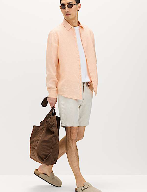 Regular Fit Pure Linen Shirt