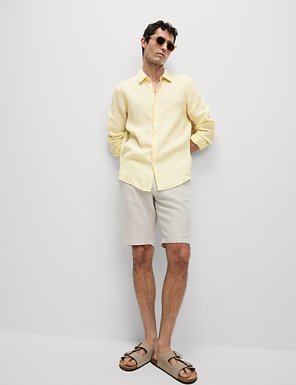 Regular Fit Pure Linen Shirt