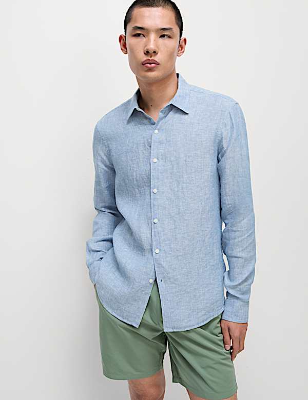 Regular Fit Pure Linen Shirt