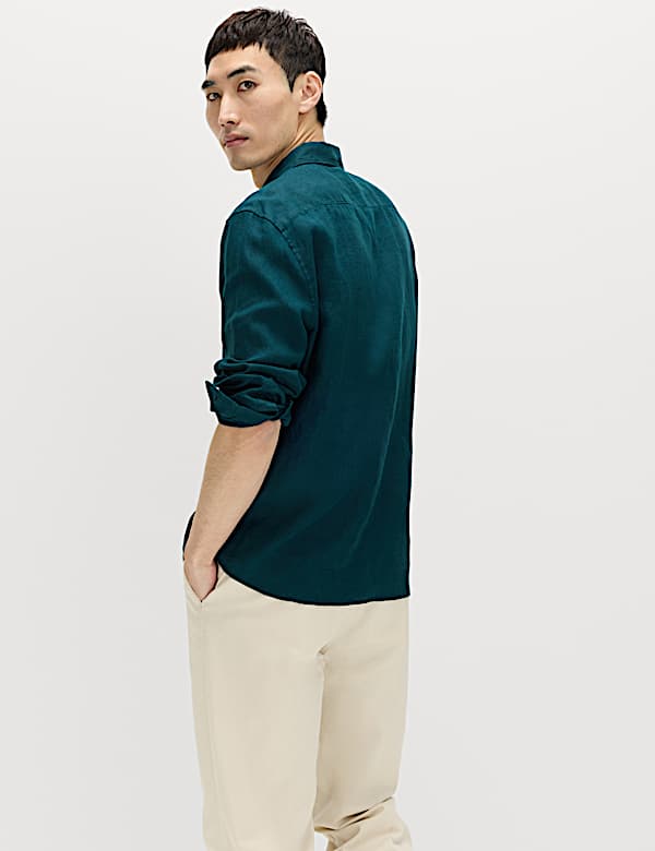 Regular Fit Pure Linen Shirt - US