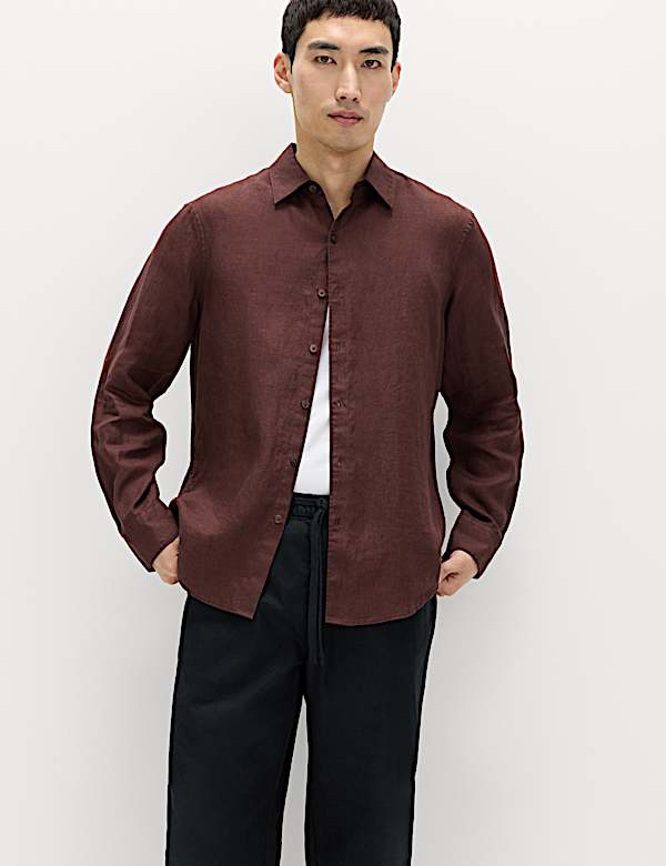 Regular Fit Pure Linen Shirt