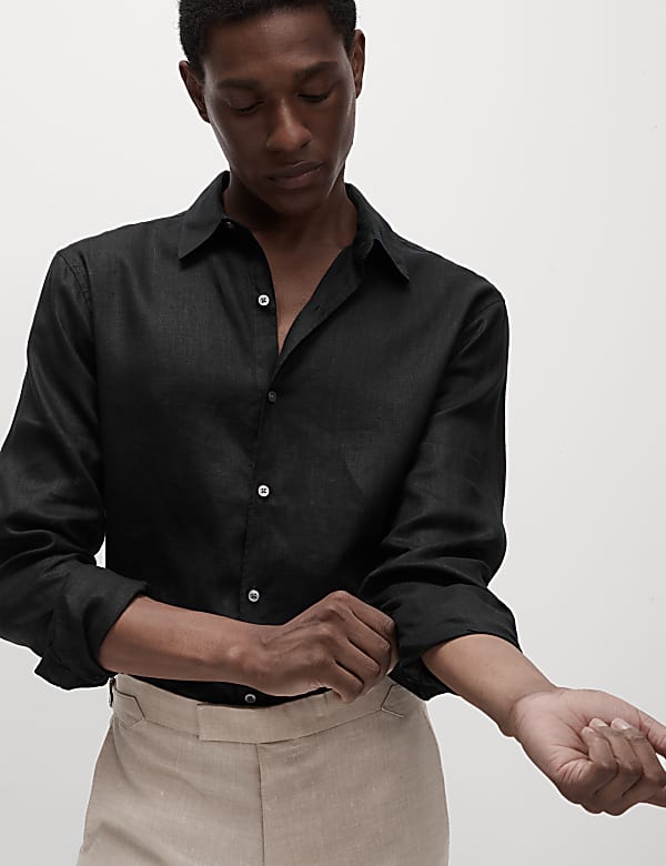 Slim Fit Pure Linen Shirt - SE