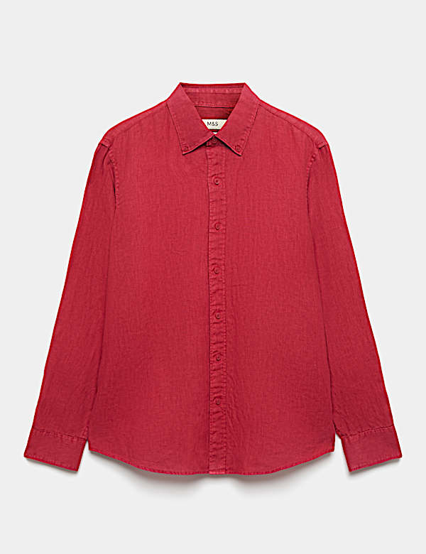 Pure Linen Garment Dye Shirt - CZ