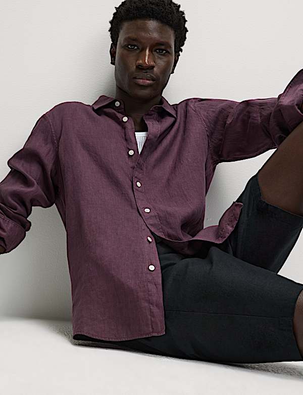 Pure Linen Garment Dye Shirt