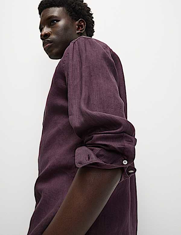 Pure Linen Garment Dye Shirt