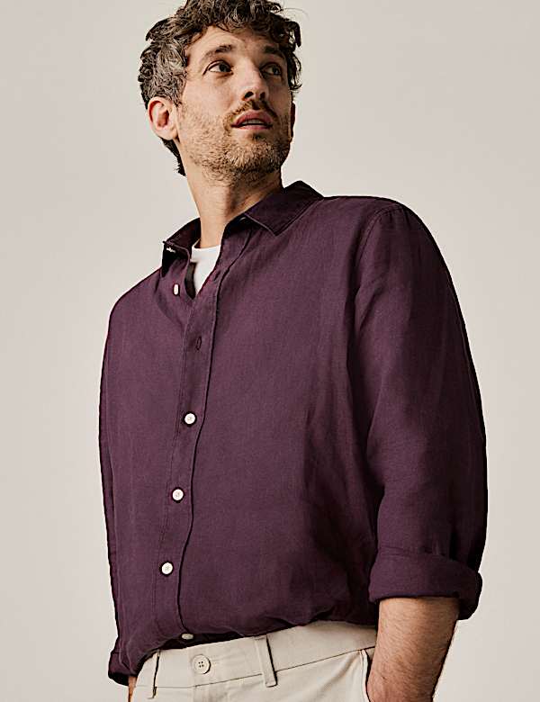 Pure Linen Garment Dye Shirt