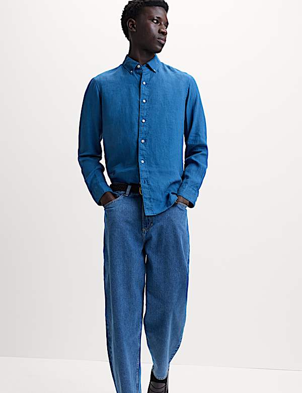Pure Linen Garment Dye Shirt - EE