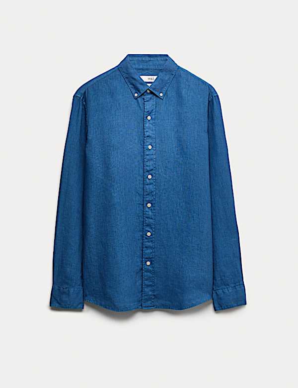 Pure Linen Garment Dye Shirt - EE