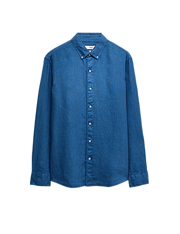 Pure Linen Garment Dye Shirt