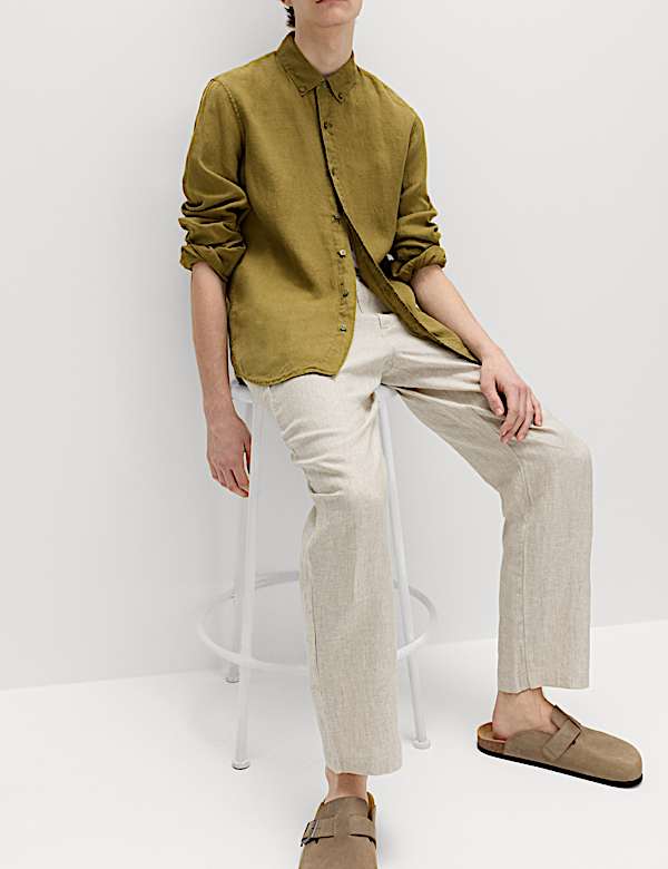 Pure Linen Garment Dye Shirt