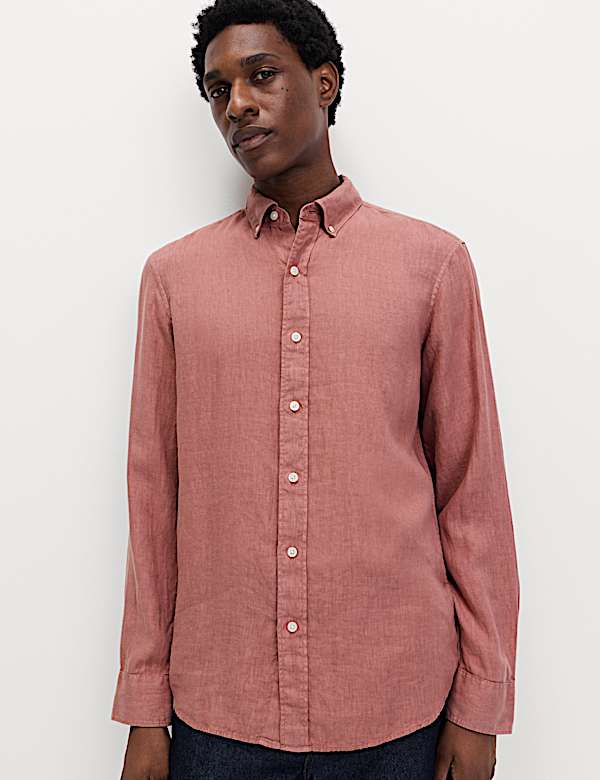 Pure Linen Garment Dye Shirt