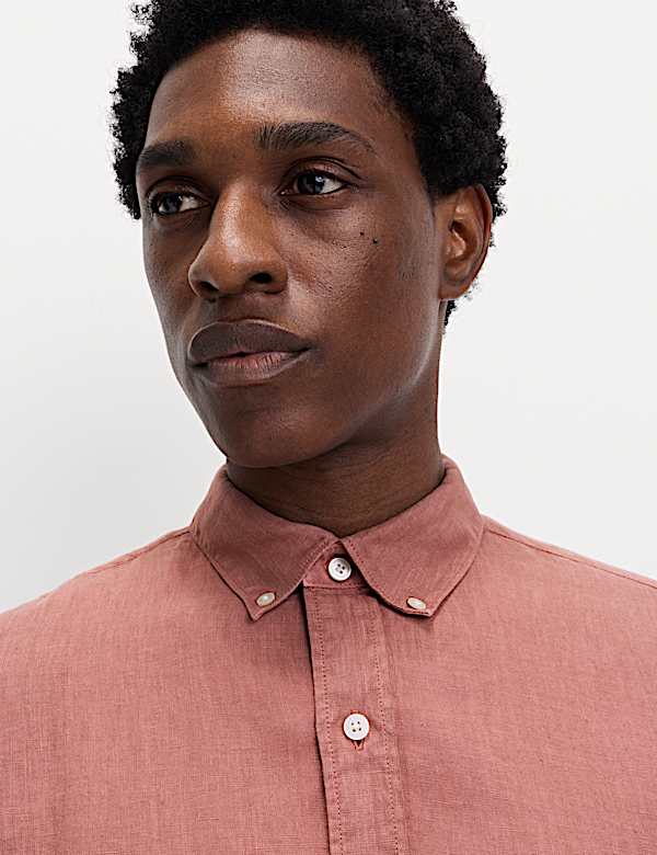 Pure Linen Garment Dye Shirt