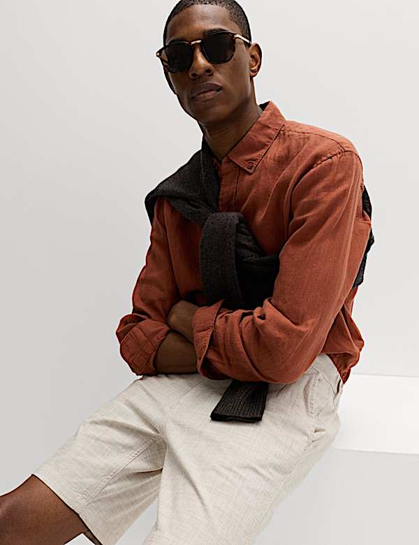 Pure Linen Garment Dye Shirt