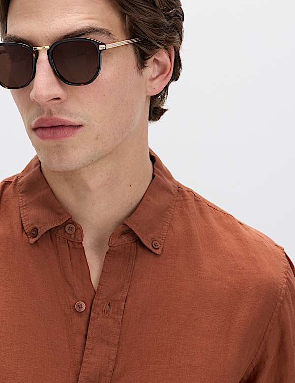 Pure Linen Garment Dye Shirt