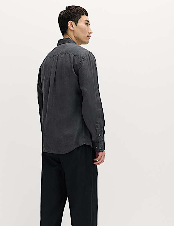 Pure Linen Garment Dye Shirt