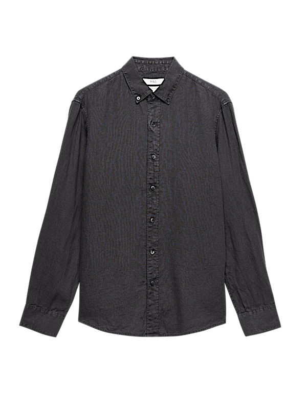 Pure Linen Garment Dye Shirt