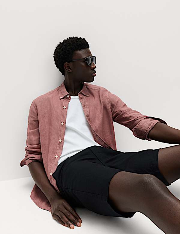 Chemise cintr&eacute;e 100 % lin - CA