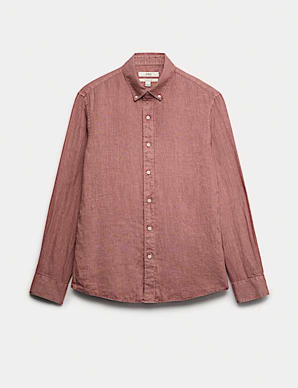 Slim Fit Pure Linen Shirt - MX