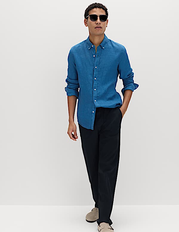 Slim Fit Pure Linen Shirt - US