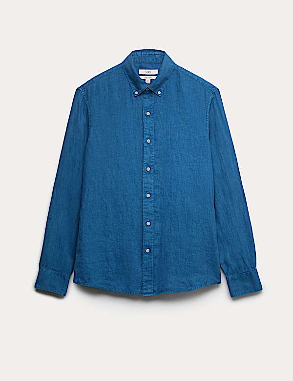 Slim Fit Pure Linen Shirt - US