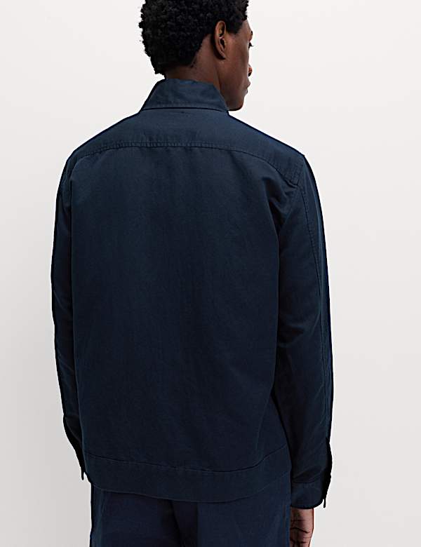 Cotton Linen Blend Overshirt - VN