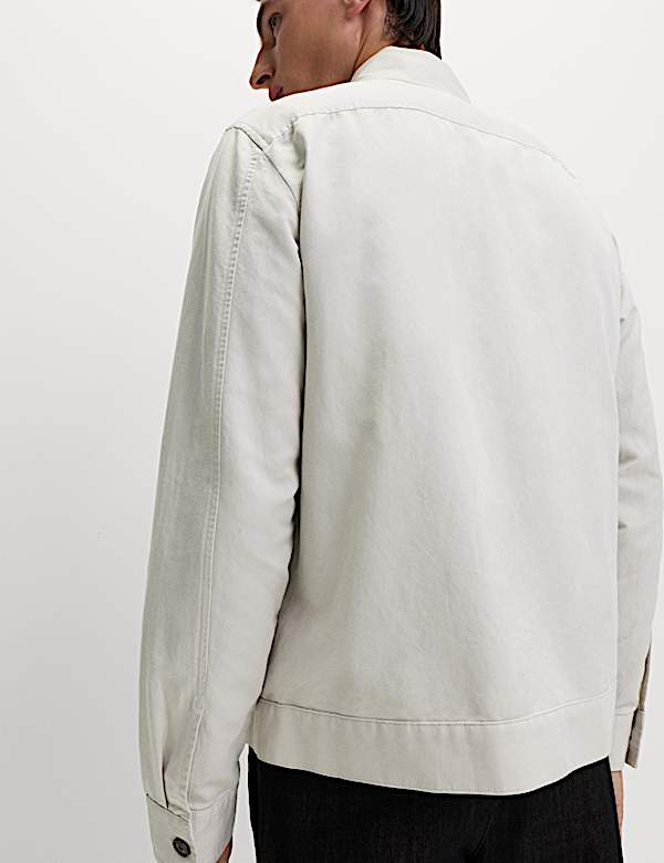 Surchemise en coton m&eacute;lang&eacute; lin - FR