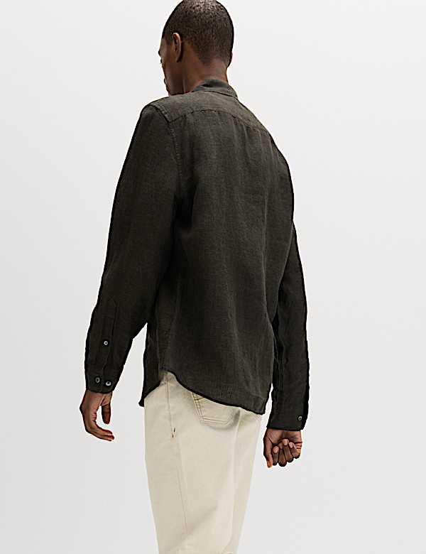 Pure Linen Check Shirt