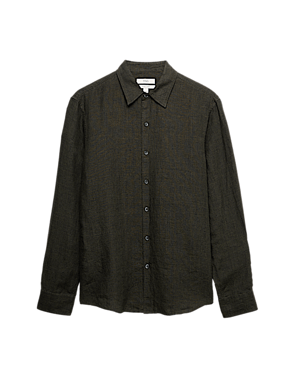Pure Linen Check Shirt