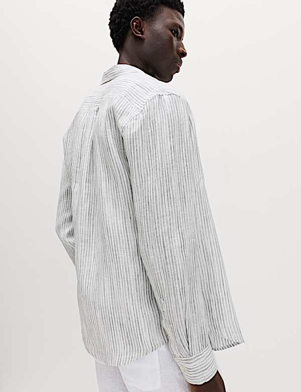 Pure Linen Striped Shirt
