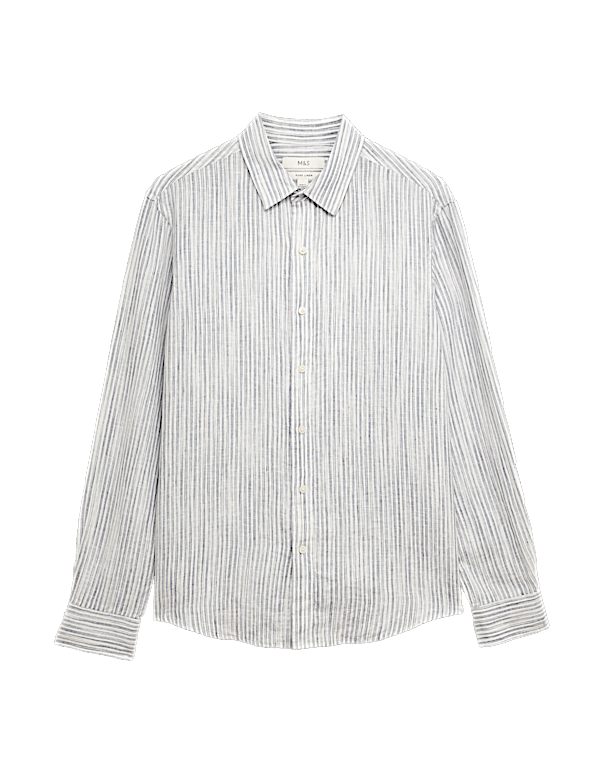 Pure Linen Striped Shirt
