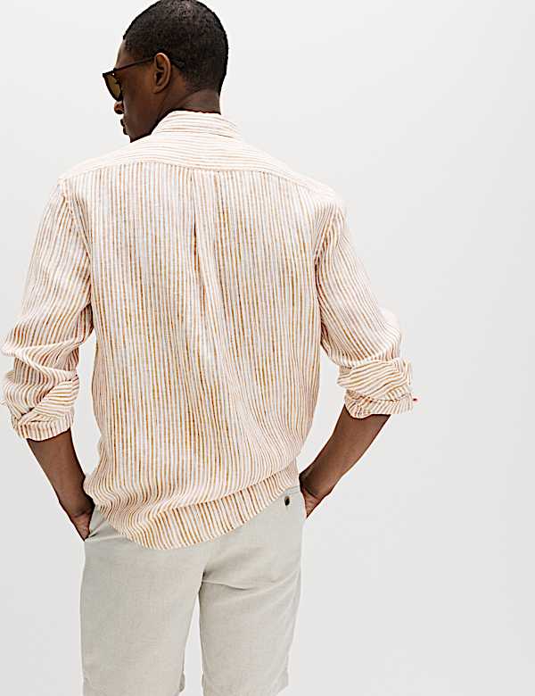 Pure Linen Striped Shirt