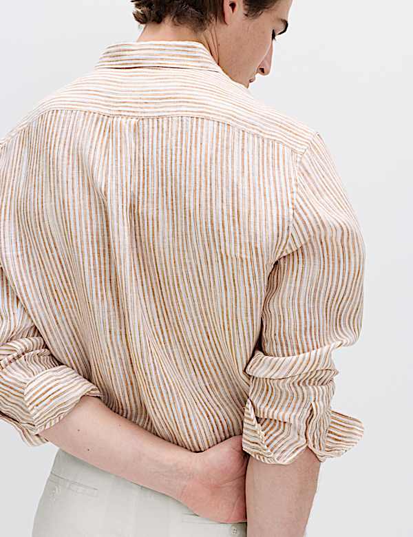 Pure Linen Striped Shirt