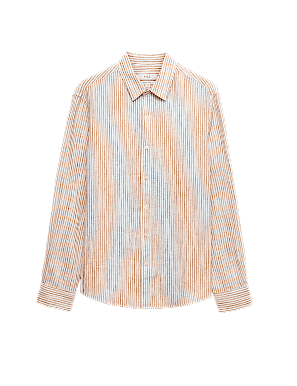 Pure Linen Striped Shirt