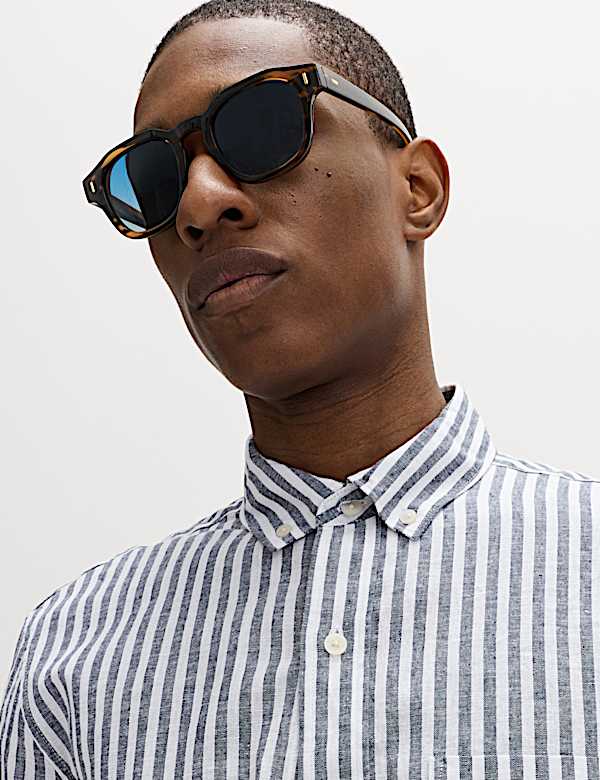 Pruhovan&aacute; ko&scaron;ile ze směsi lnu a bavlny - CZ