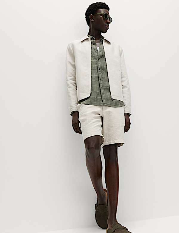 Pure Linen Check Shirt