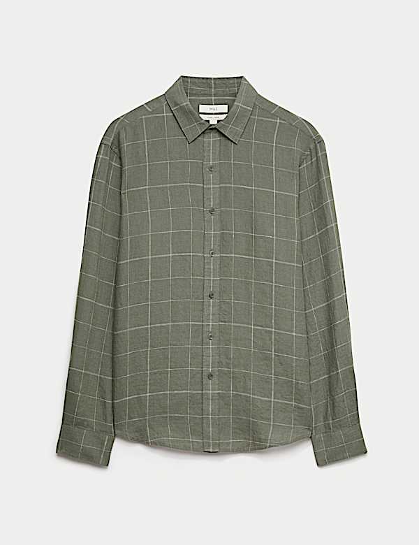 Pure Linen Check Shirt - LV