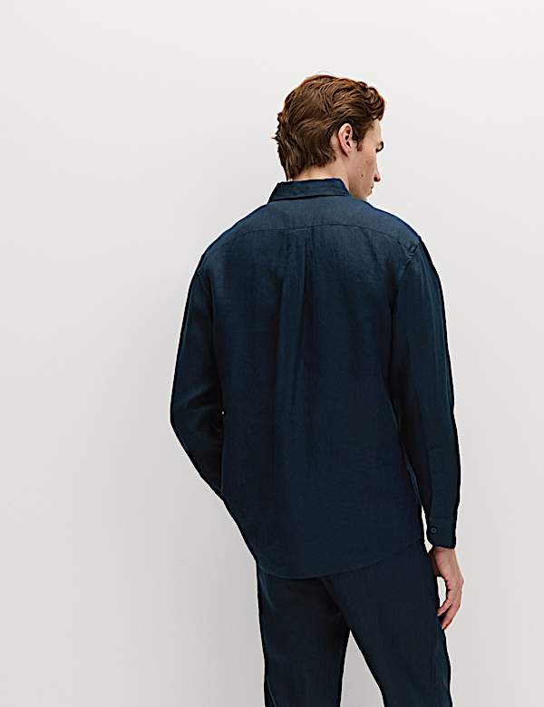 Relaxed Fit Pure Linen Shirt - RS