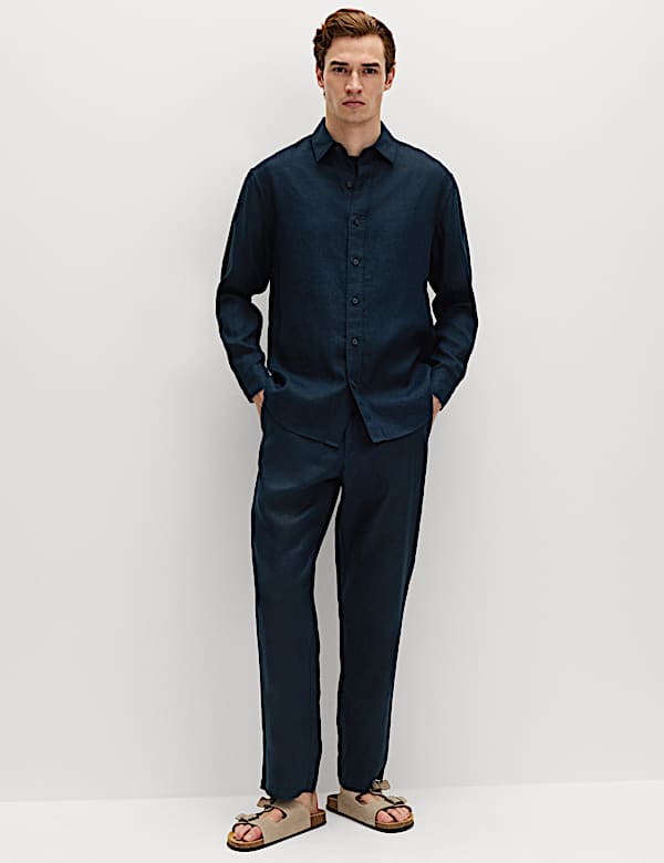 Relaxed Fit Pure Linen Shirt - RS