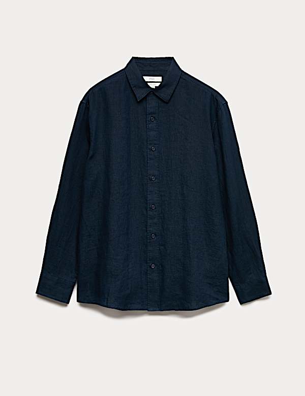 Relaxed Fit Pure Linen Shirt - RS